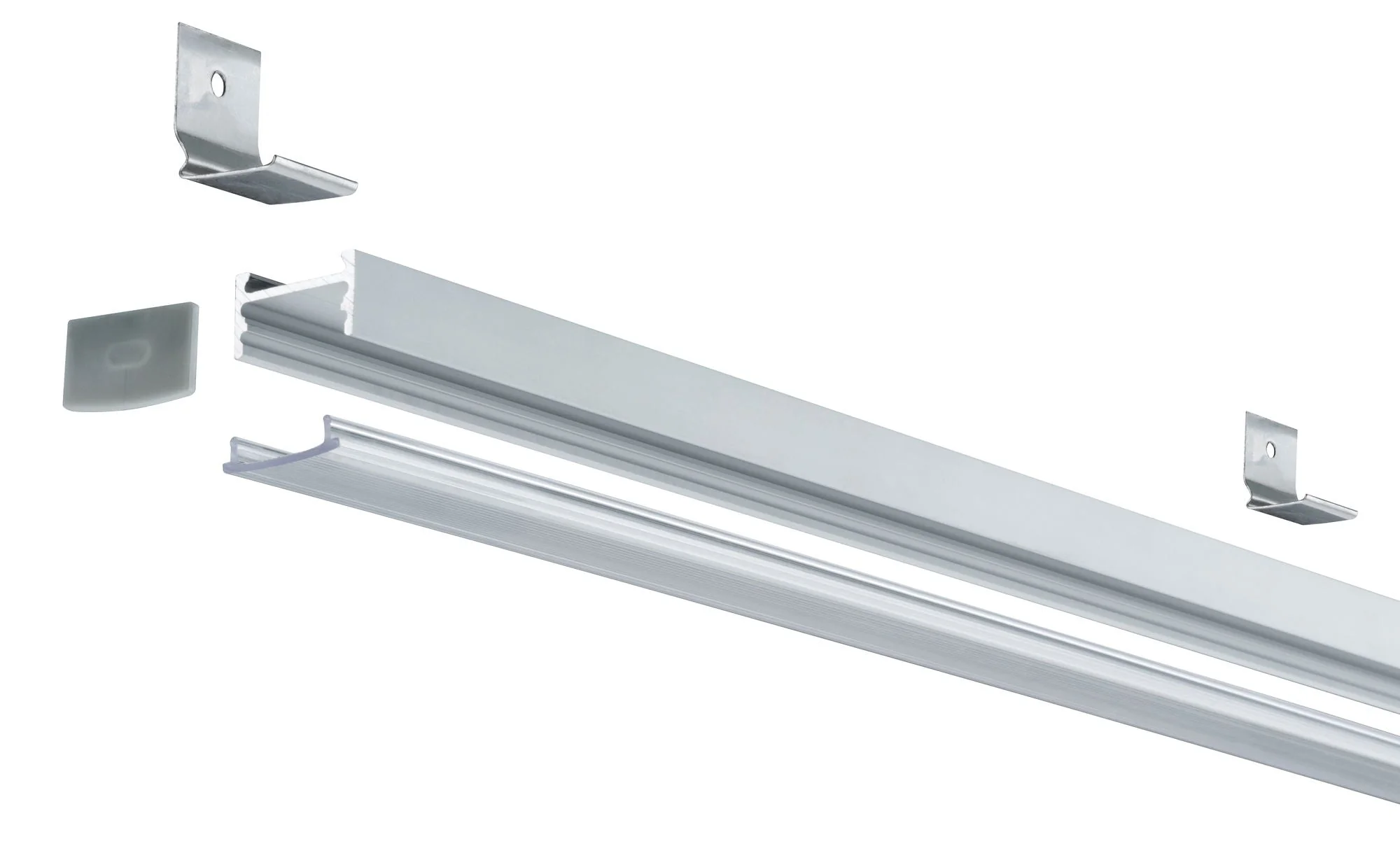 LED Strip Profil Square  1m Alu/Satin - Image 9