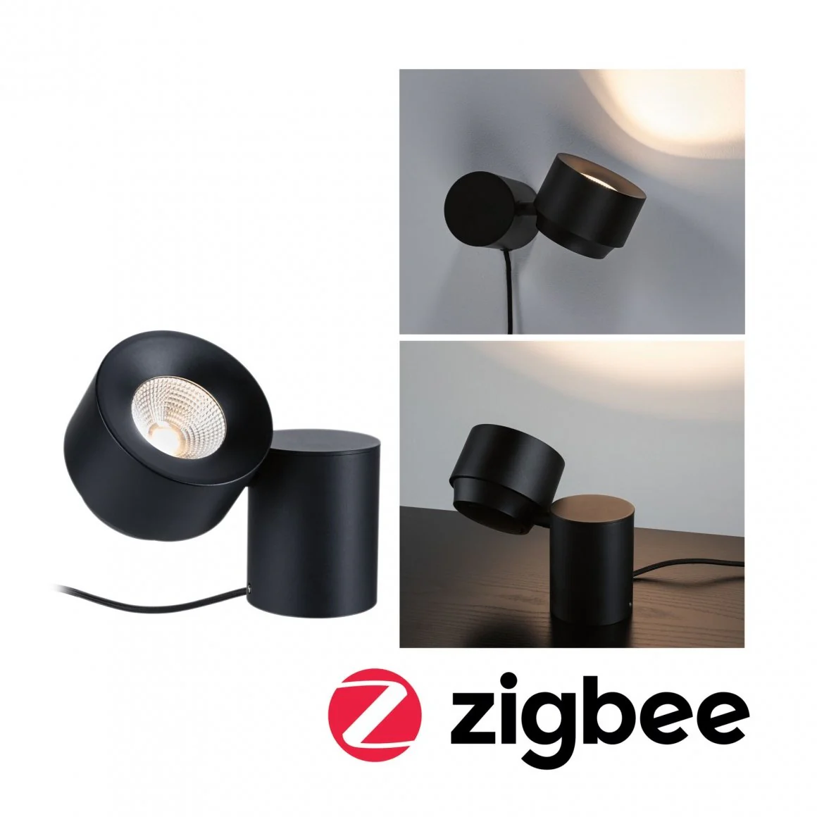 LED Tischleuchte Puric Pane 2700K 300lm 3W Schwarz