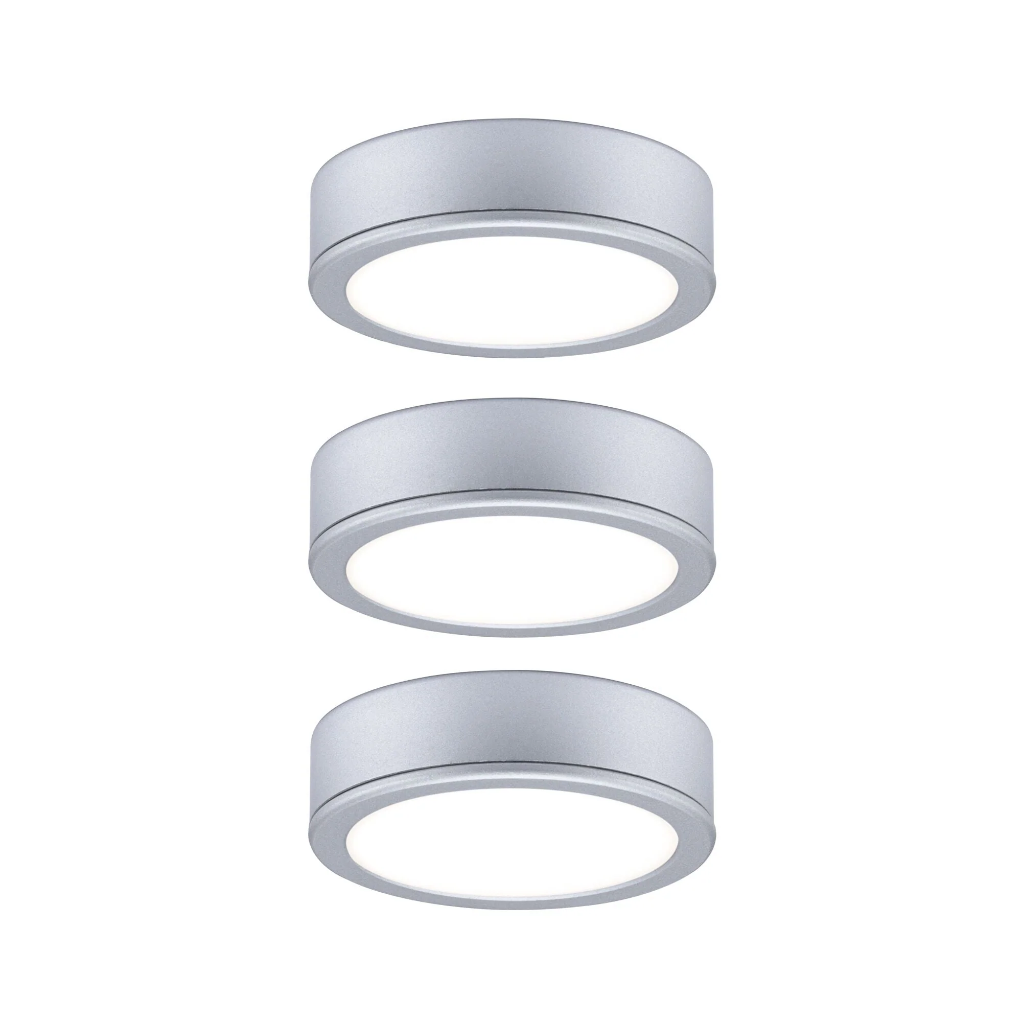 LED Unterschrankleuchte Pukk 3x3,5W 65mm 3x210lm 230V rund Chrom matt