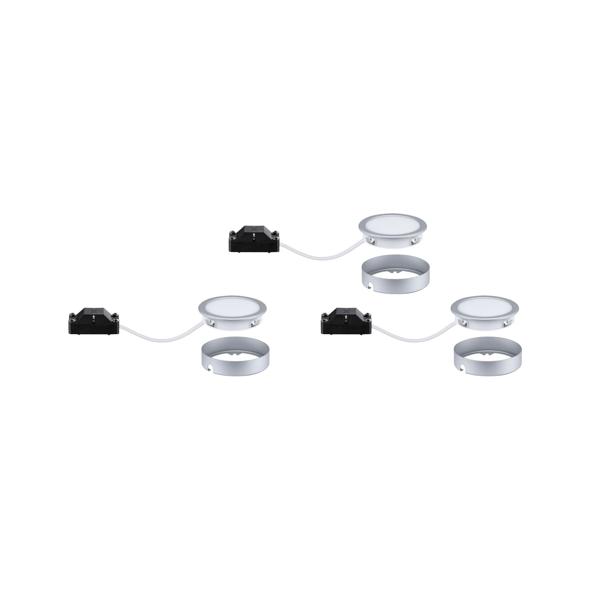 LED Unterschrankleuchte Pukk 3x3,5W 65mm 3x210lm 230V rund Chrom matt - Image 6