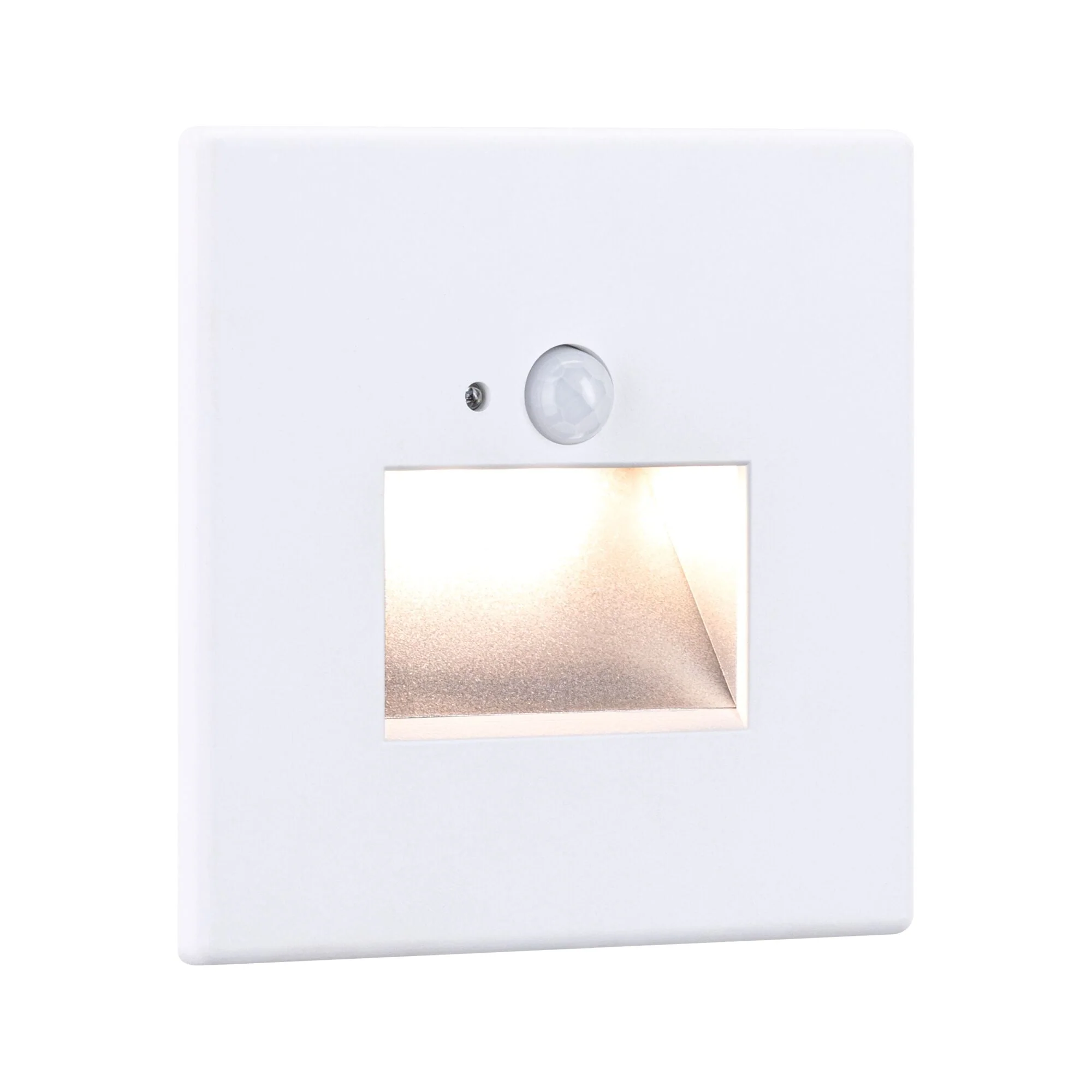 LED Wandeinbauleuchte Edge  Quadro eckig 80x42mm 1,2W 25lm 230V 2700K Weiß