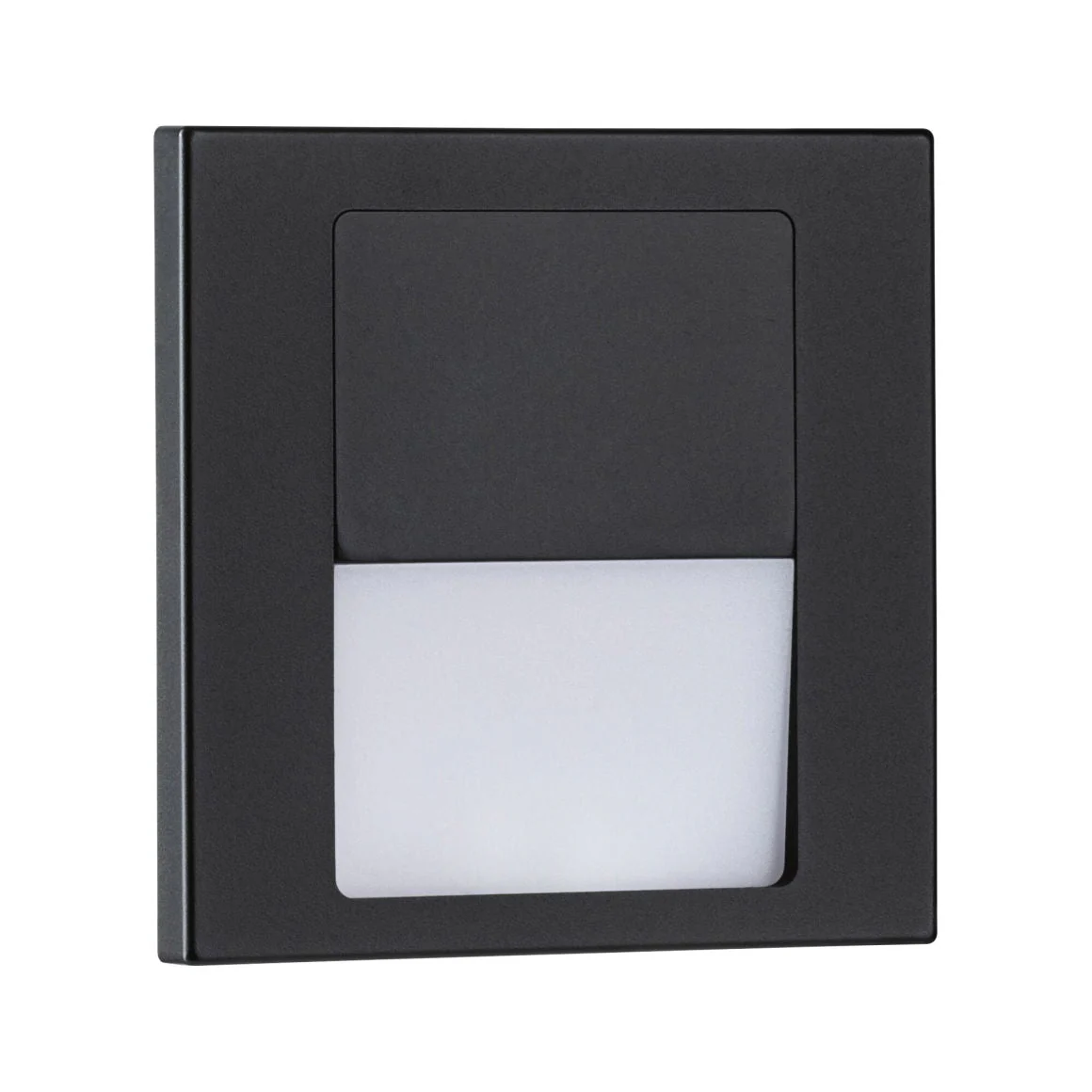 LED Wandeinbauleuchte Tsaro  eckig 80x36mm 1W 80lm 230V 2700K Schwarz matt - Image 6