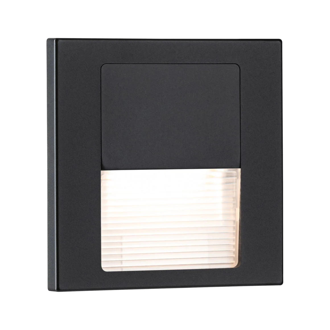 LED Wandeinbauleuchte Tsaro  eckig 80x36mm 1W 80lm 230V 2700K Schwarz matt - Image 7