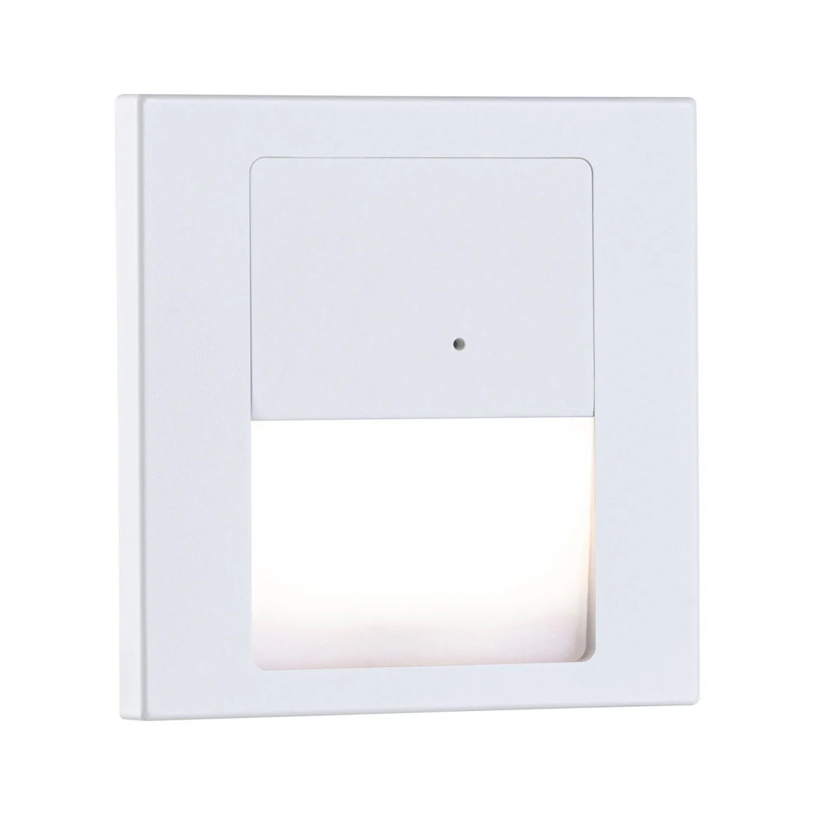 LED Wandeinbauleuchte Tsaro eckig 80x36mm 1W 80lm 230V 2700K Weiß matt mit Bewegungsmelder