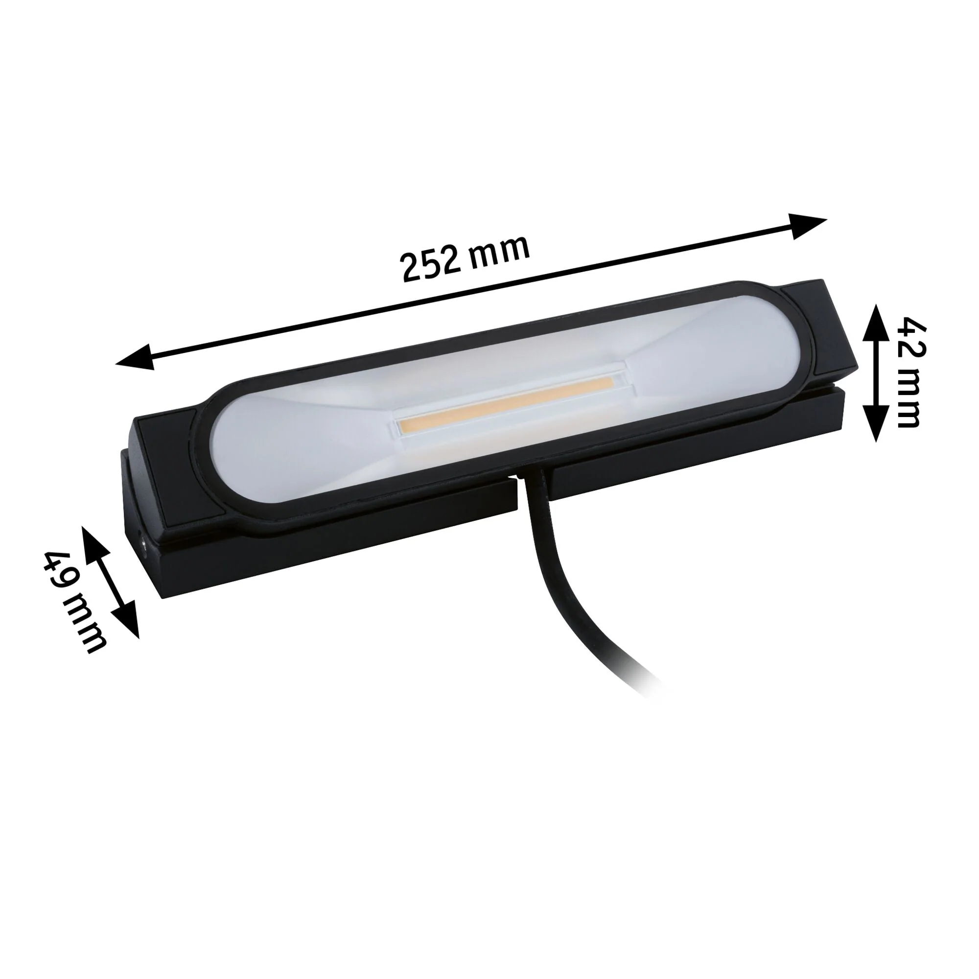 LED Wandfluter Ito IP67 252x49mm 3000K 6W 200lm 230V 70° Anthrazit Metall - Image 2
