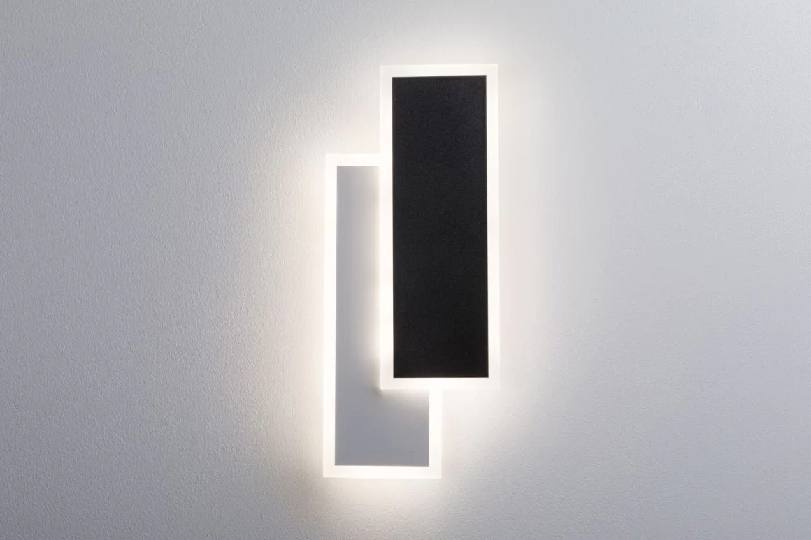LED Wandleuchte 2Form 4000K 1010lm / 1010lm 230V 8W / 8W Weiß/Schwarz - Image 2