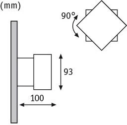 LED Wandleuchte Cybo IP65 eckig 100x100mm 2700K 2x3,5W 355lm / 355lm 230V Weiß Aluminium - Image 2