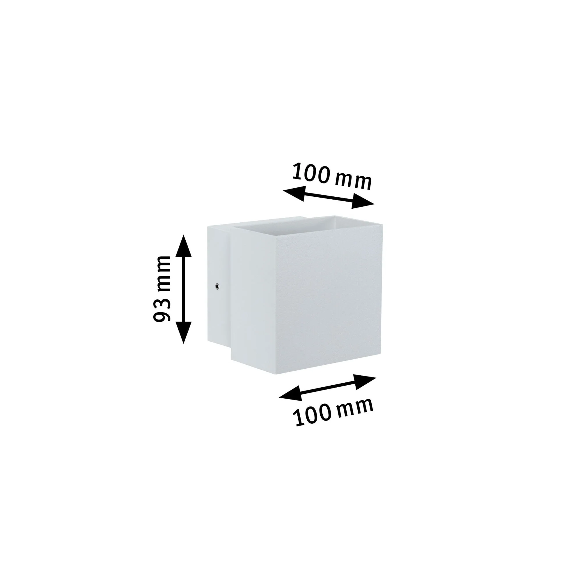 LED Wandleuchte Cybo IP65 eckig 100x100mm 2700K 2x3,5W 355lm / 355lm 230V Weiß Aluminium - Image 3
