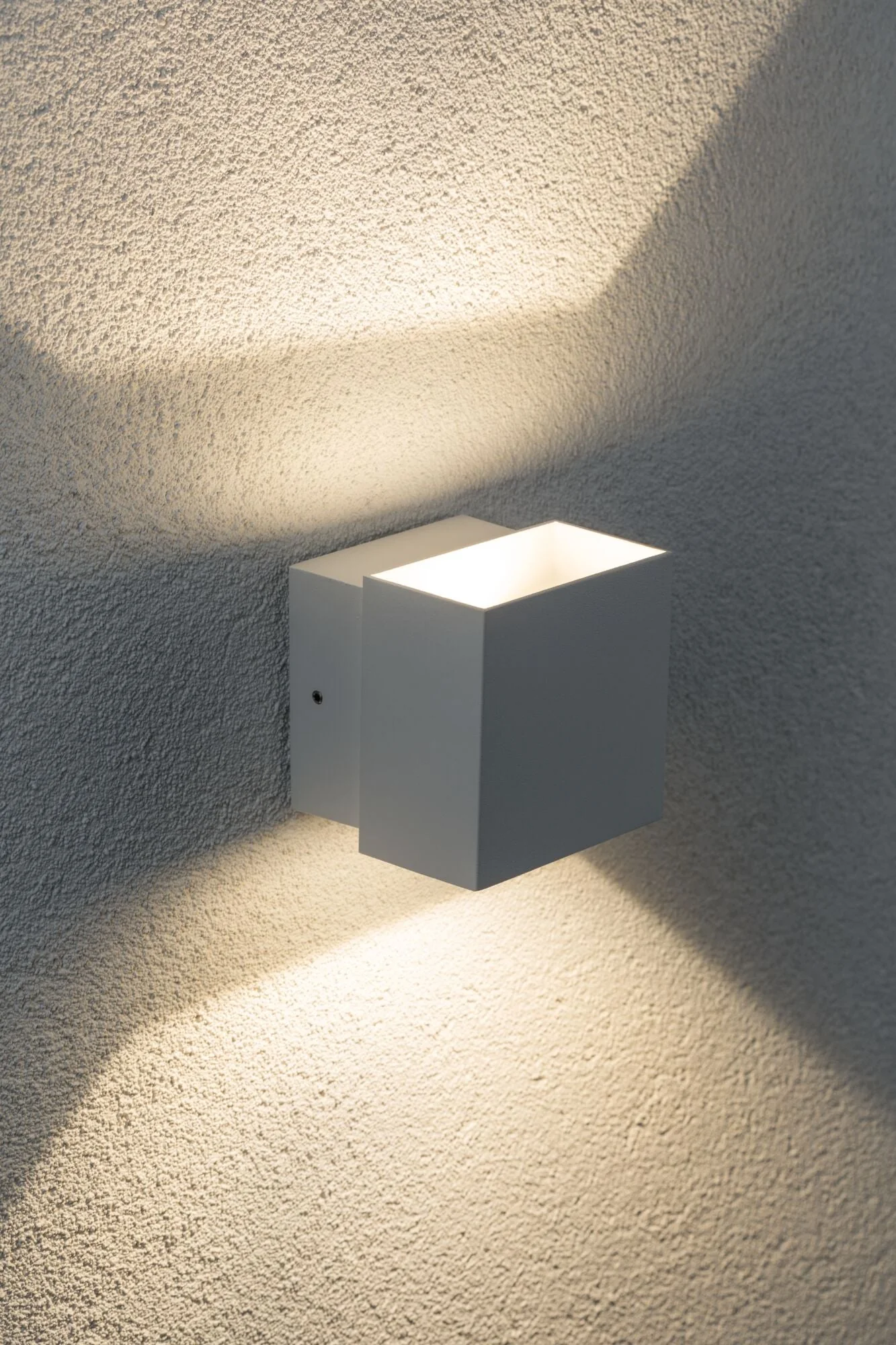 LED Wandleuchte Cybo IP65 eckig 100x100mm 2700K 2x3,5W 355lm / 355lm 230V Weiß Aluminium - Image 4