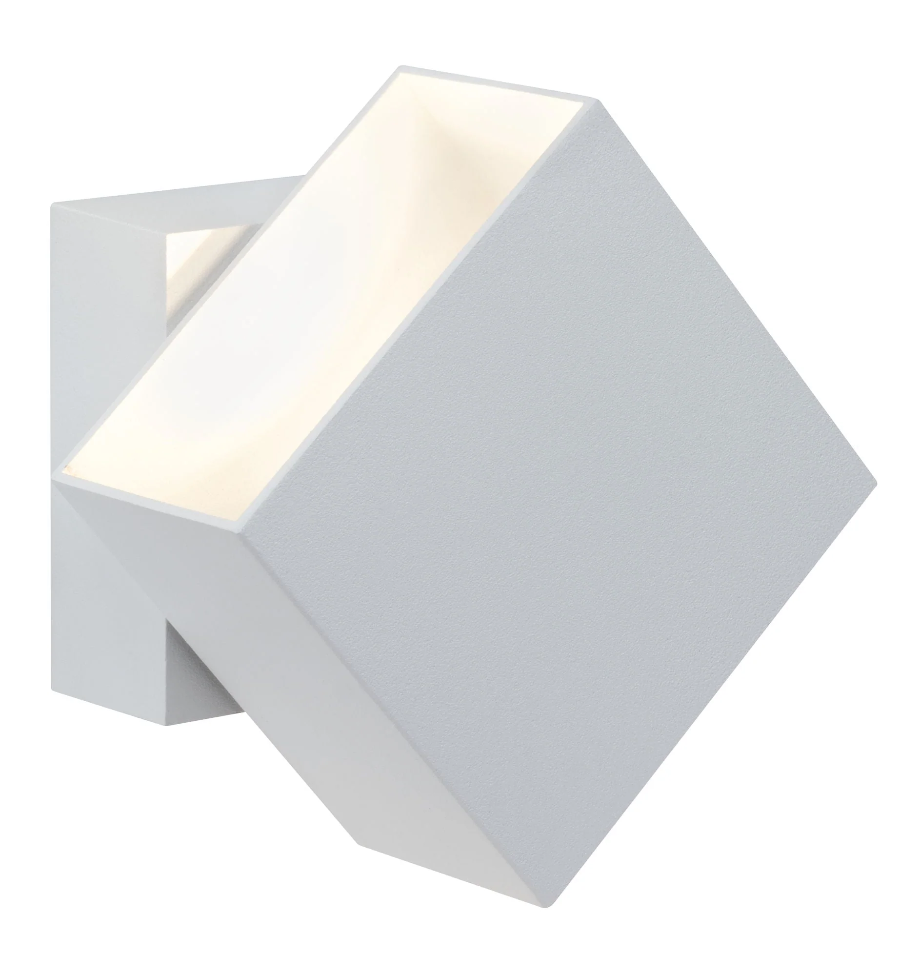 LED Wandleuchte Cybo IP65 eckig 100x100mm 2700K 2x3,5W 355lm / 355lm 230V Weiß Aluminium - Image 7