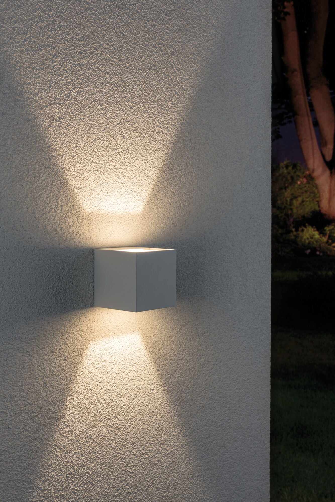 LED Wandleuchte Cybo IP65 eckig 80x80mm 2700K 2x3,5W 355lm / 355lm 230V Weiß Aluminium - Image 4