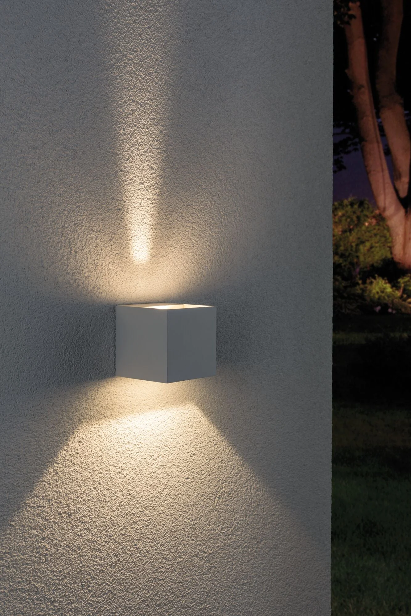 LED Wandleuchte Cybo IP65 eckig 80x80mm 2700K 2x3,5W 355lm / 355lm 230V Weiß Aluminium - Image 5