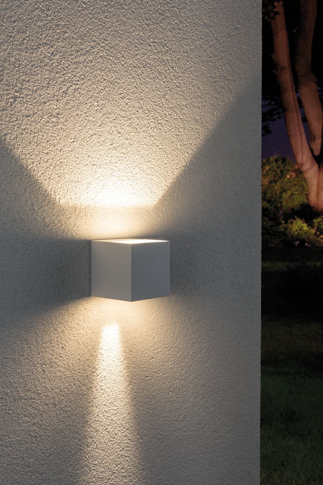 LED Wandleuchte Cybo IP65 eckig 80x80mm 2700K 2x3,5W 355lm / 355lm 230V Weiß Aluminium - Image 6