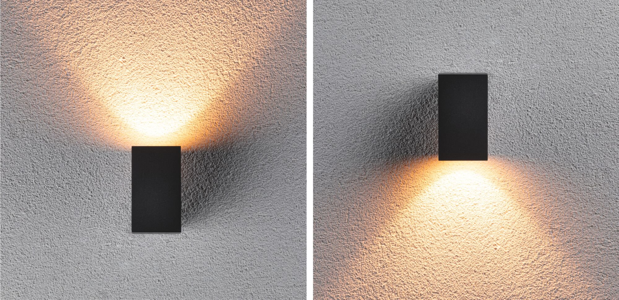 LED Wandleuchte Flame insektenfreundlich IP44 eckig 58x103mm 2200K 4W 265lm 230V 75° Anthrazit Metall - Image 5