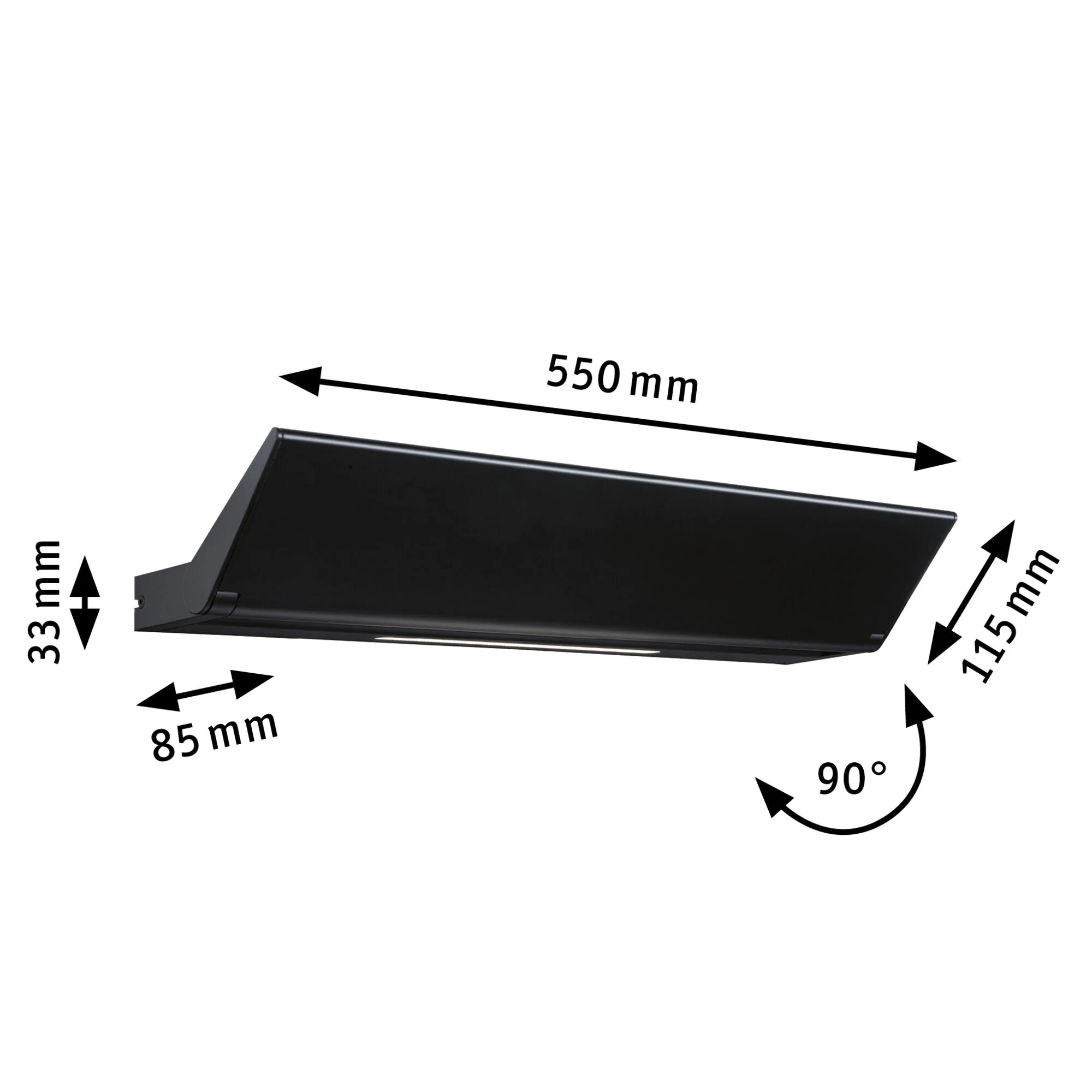 LED Wandleuchte Ranva Tunable White 1400lm / 210lm 230V 13W dimmbar Schwarz matt - Image 3
