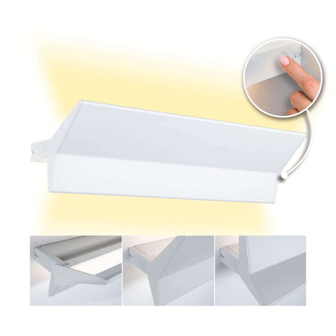 LED Wandleuchte Stine 2700K 1.400lm / 410lm 230V 13 / 1x4W dimmbar Weiß matt Wandaufbauleuchte