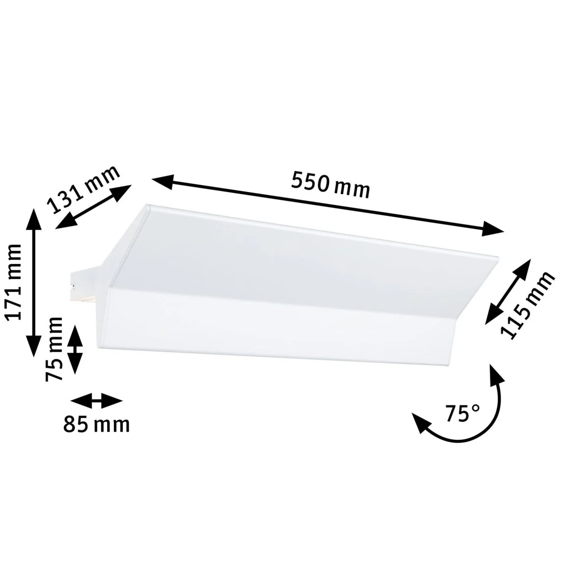 LED Wandleuchte Stine Tunable White 1.400lm / 410lm 230V 13W dimmbar Schwarz oder weiß matt Wandaufbauleuchte - Image 9