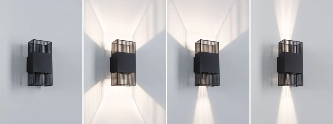 LED Wandleuchte Tharin  IP44 3000K 120x104mm 2x3,7W Schwarz oder Weiß - Image 6