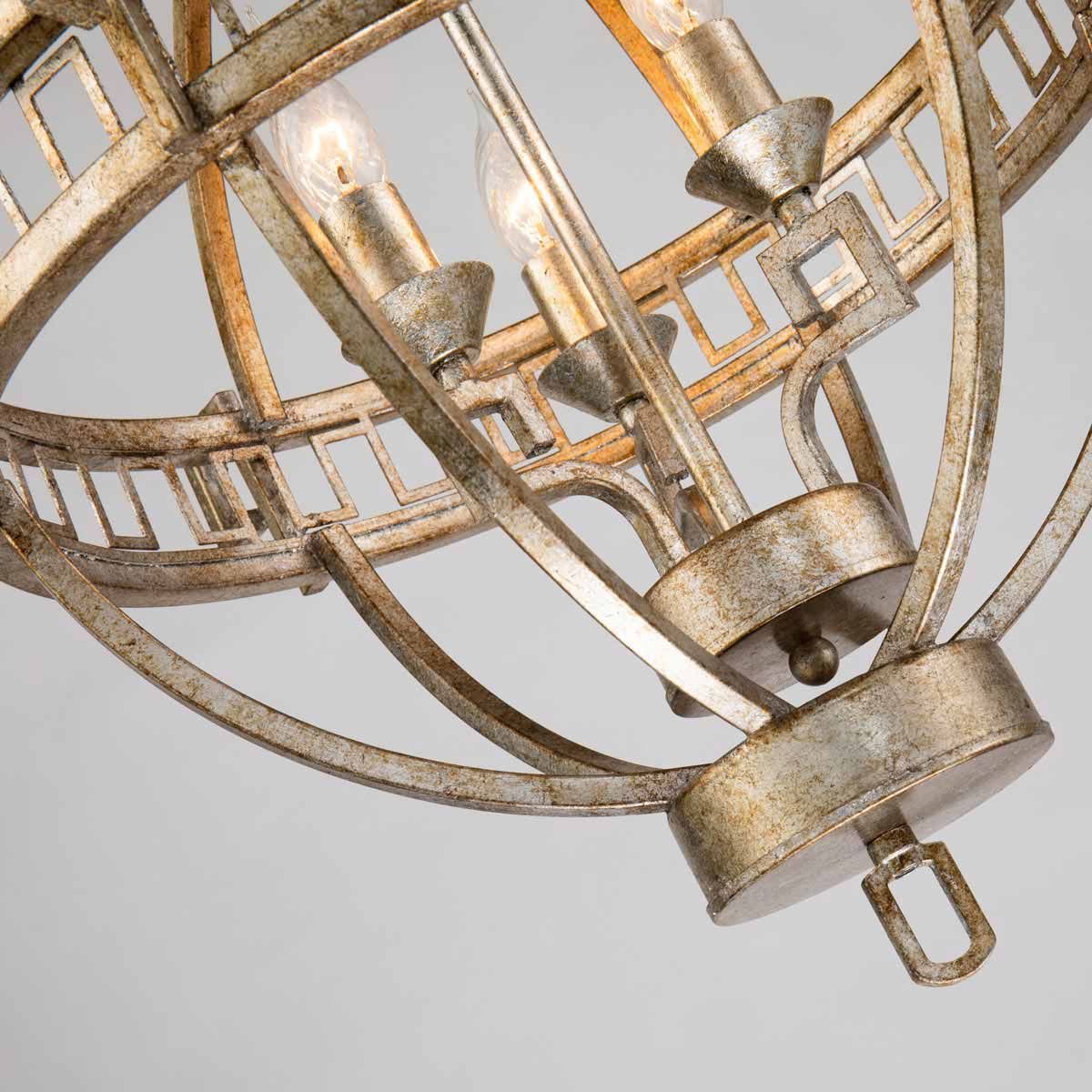 Lemuria 3-flammige Pendelleuchte, Antik-Gold, Elfenbeinfarbener Schirm - Image 3