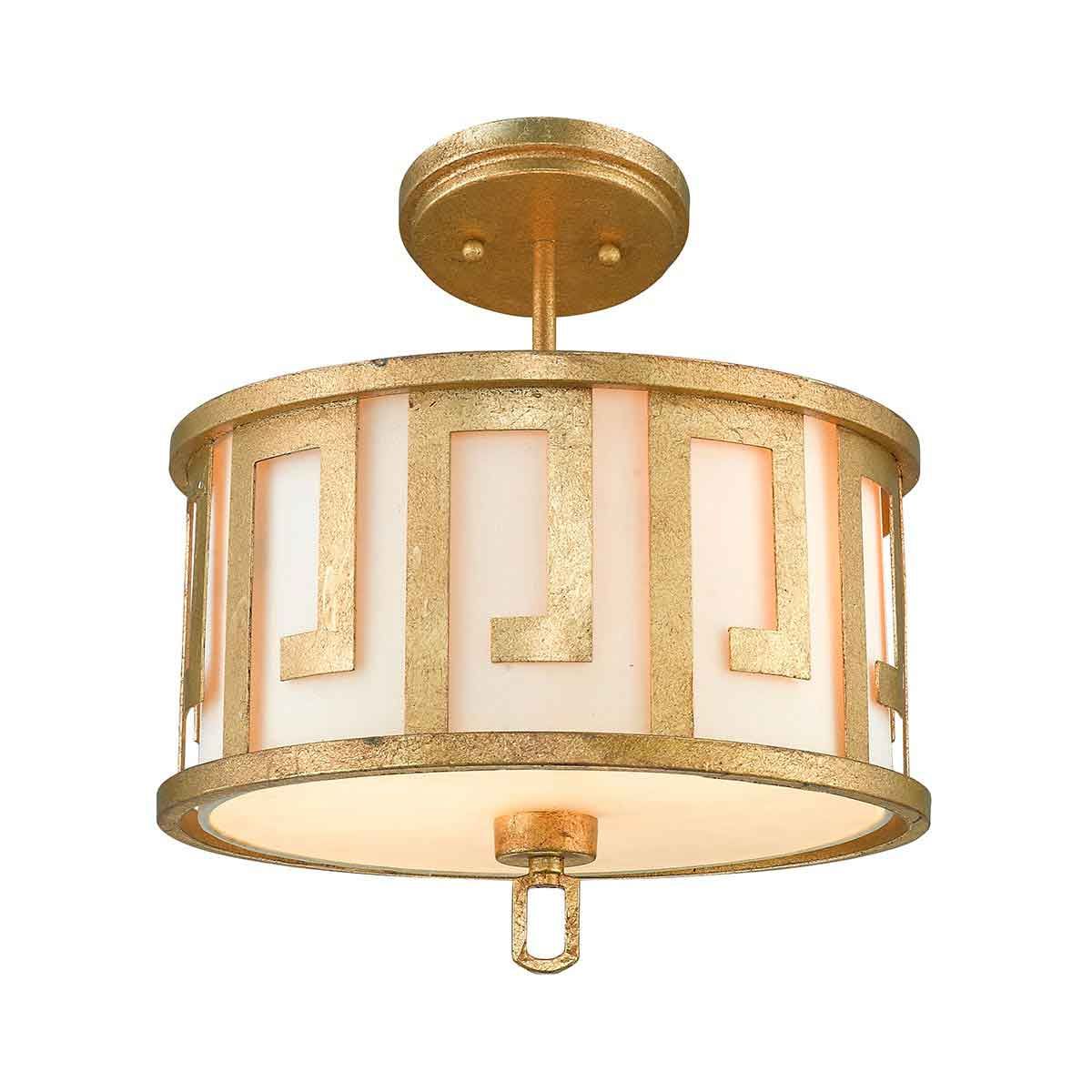 Lemuria Pendelleuchte, 2-flammig, mittelgroß, Antik-Gold, Elfenbeinfarben - Image 6