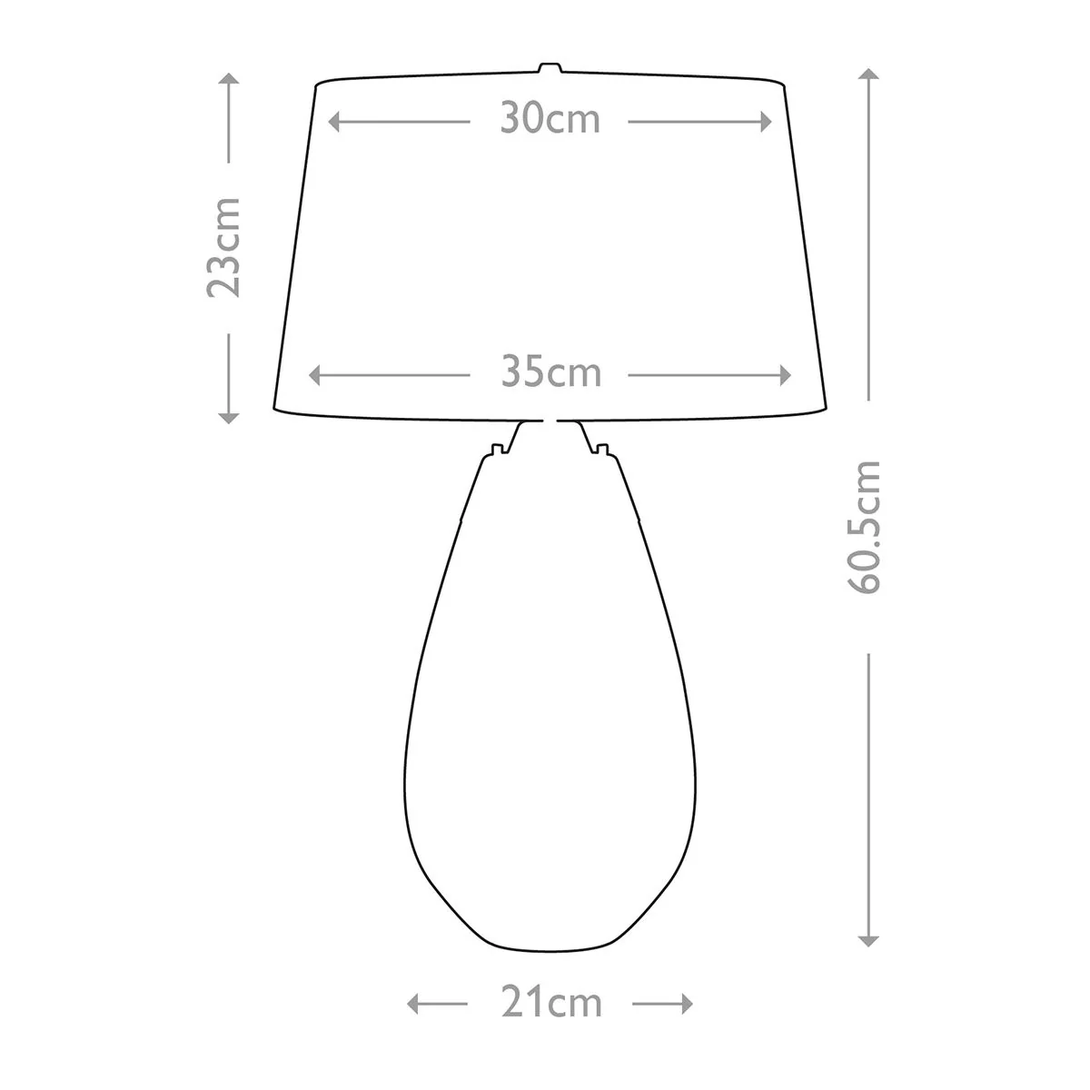 Lena kleine rauchfarbene Tischlampe mit 2 Lichtern und cremefarbenem Schirm - Rauchfarbenes Glas / cremefarbener Schirm - Image 6