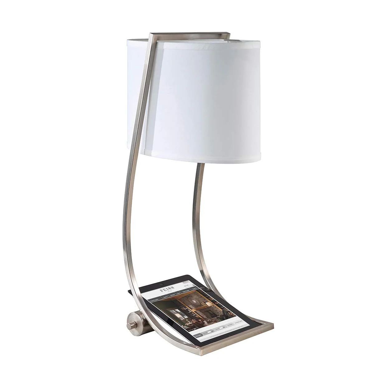 Lex 1-flammige Tischlampe - Gebürsteter Stahl - Image 5