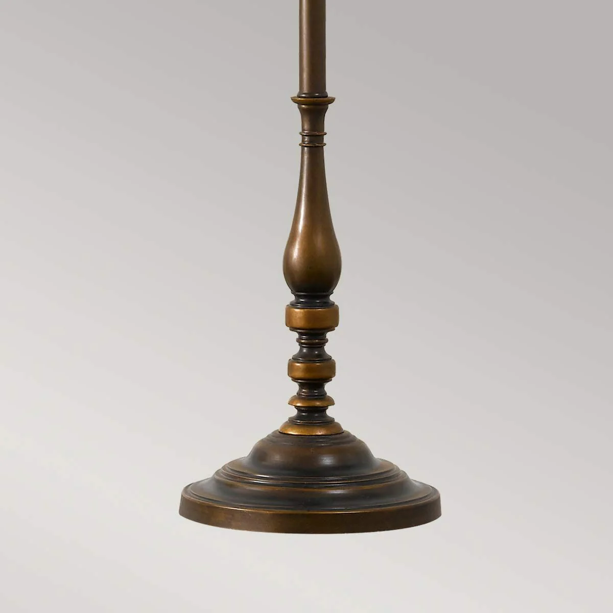 Lincolndale 1-flammige Stehlampe - Astralbronze mit natürlichem Schirm - Image 3
