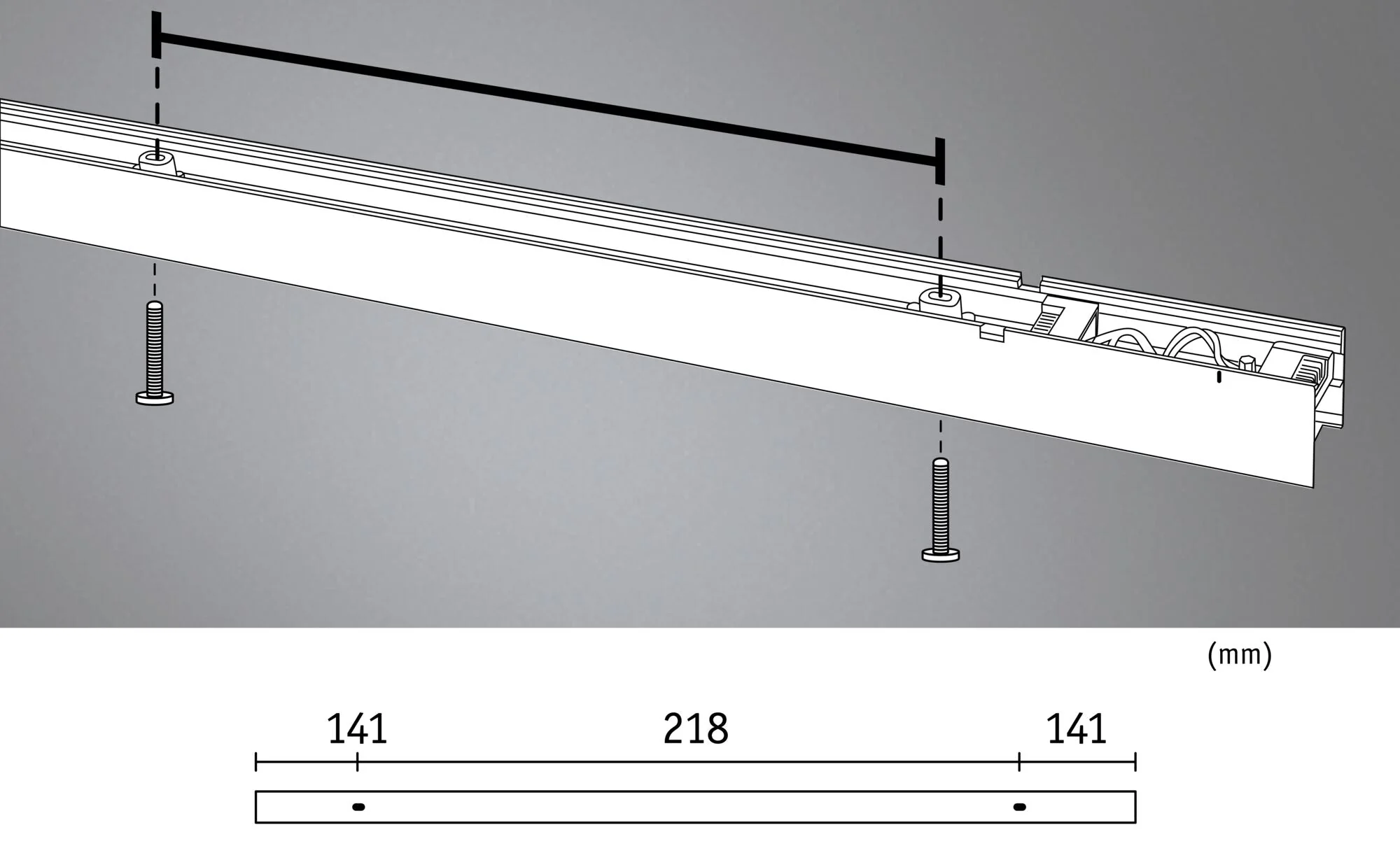 Linion Lichtkanal 0,5m 24V 8,5W 3000K Chrom matt - Image 6