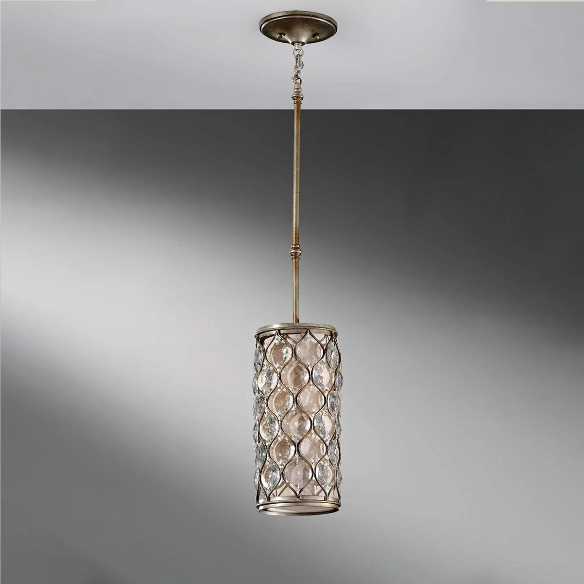 Lucia 1-flammige Mini-Pendelleuchte - Brüniertes Silber - Image 2