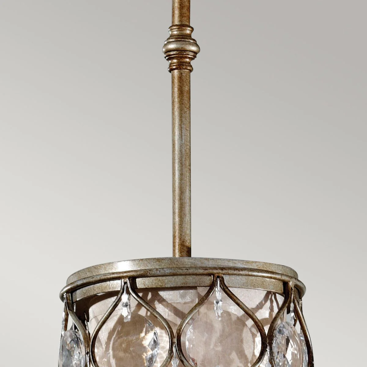 Lucia 1-flammige Mini-Pendelleuchte - Brüniertes Silber - Image 5