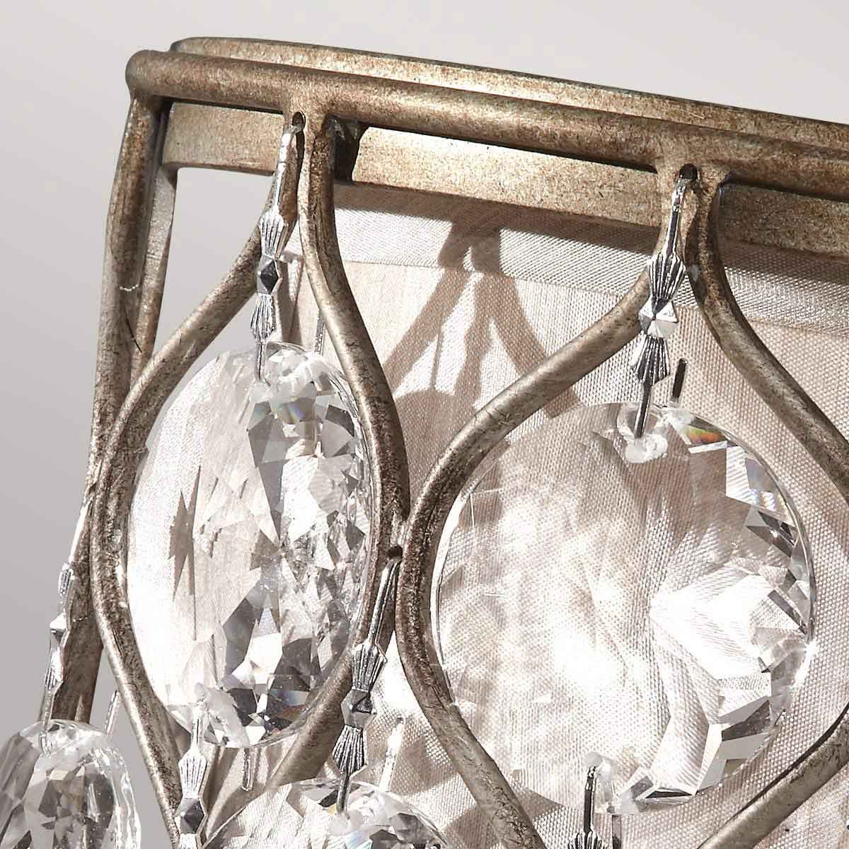 Lucia 1-flammige Wandleuchte - Brüniertes Silber - Image 3