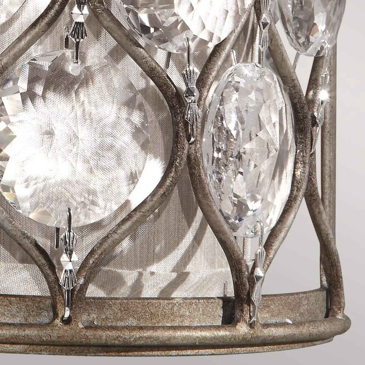 Lucia 1-flammige Wandleuchte - Brüniertes Silber - Image 4