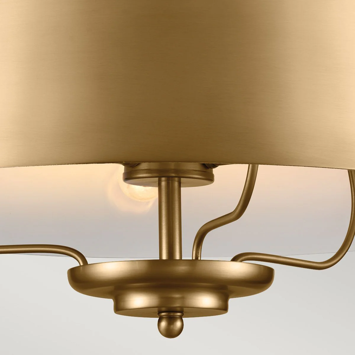 Luella 3lt Pendelleuchte mit zwei Halterungen, gebürstetes Naturmessing - Image 4