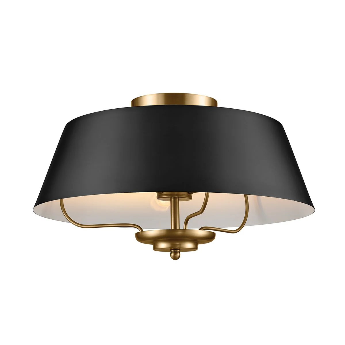 Luella 3lt Pendelleuchte mit zwei Halterungen - Schwarz und Messing - Image 9
