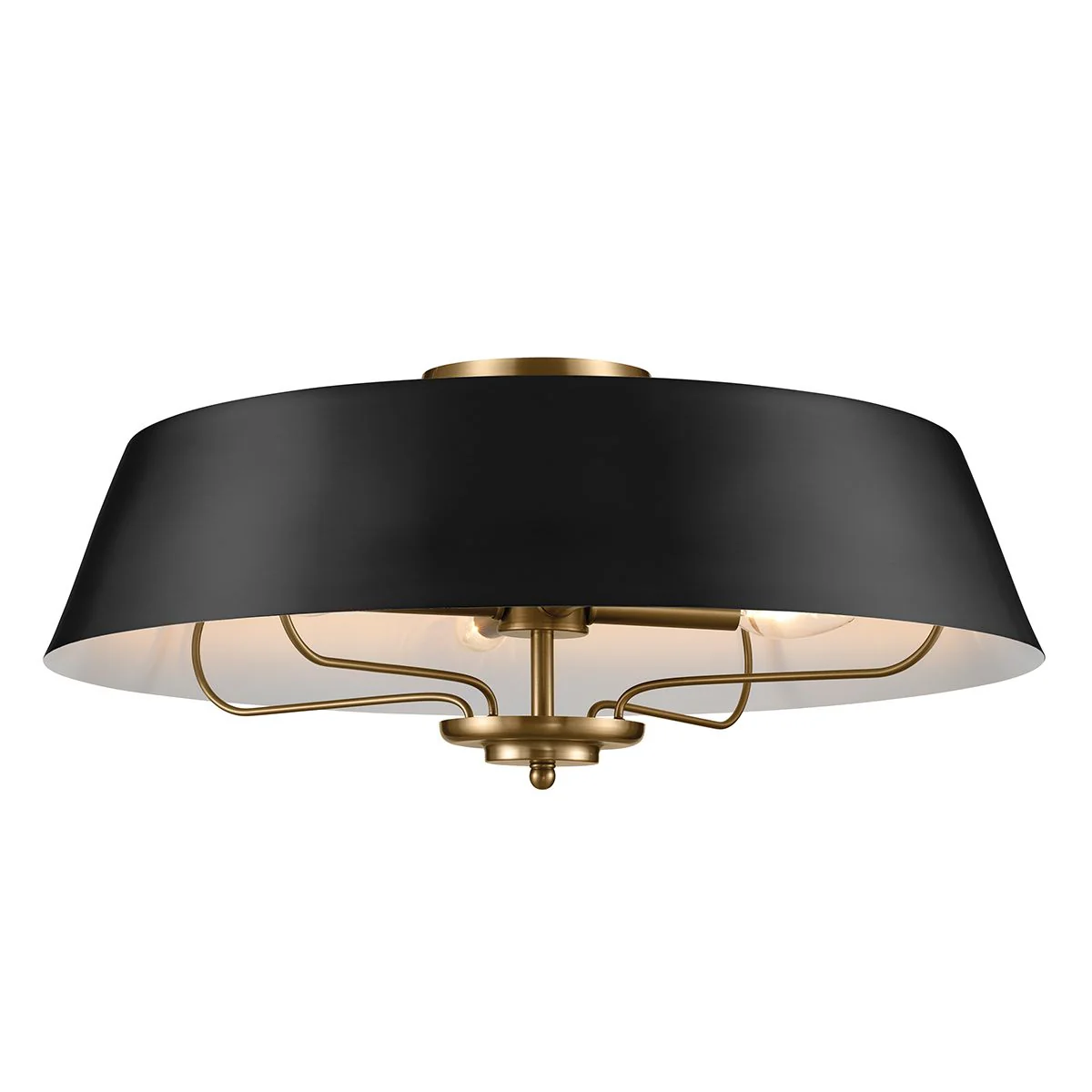 Luella 4lt Pendelleuchte mit zwei Halterungen - Schwarz und Messing - Image 9