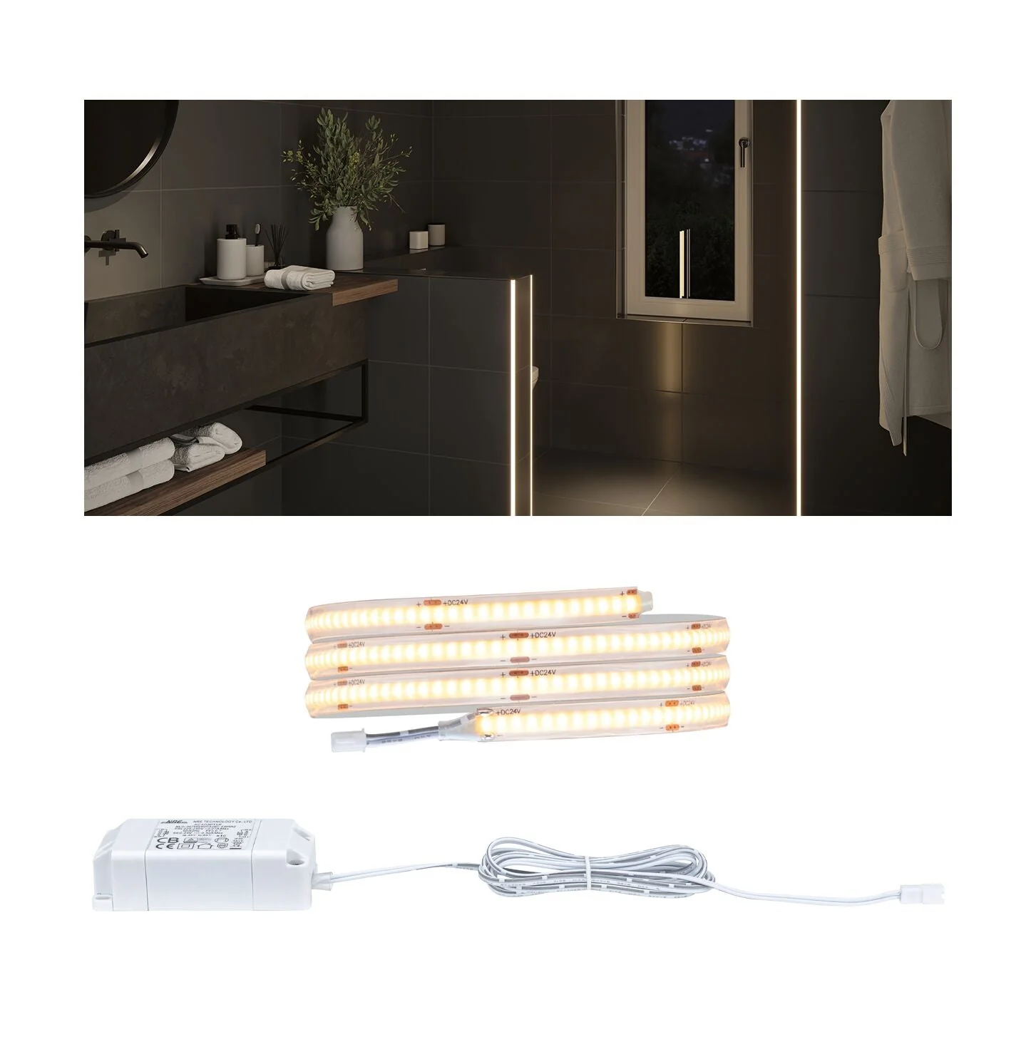 LumiTiles Full-Line COB Slim 1m IP44 3W 230lm/m 280 LEDs/m 2700K 7VA