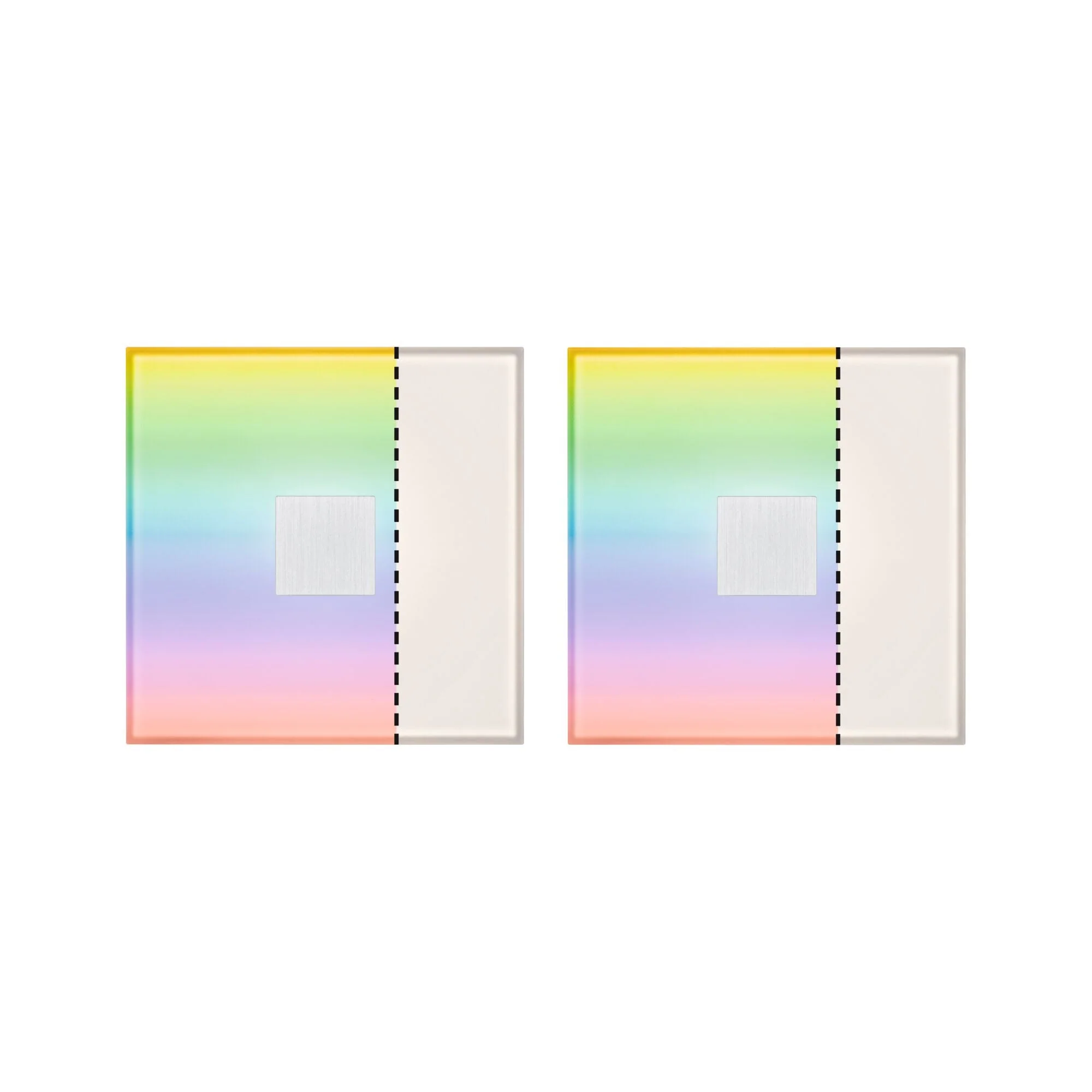 LumiTiles Square 2er-Set IP44 100x10mm 2x12lm 230/12V 2x0,8W dimmbar RGBW+ Weiß Kunststoff/Aluminium - Image 2