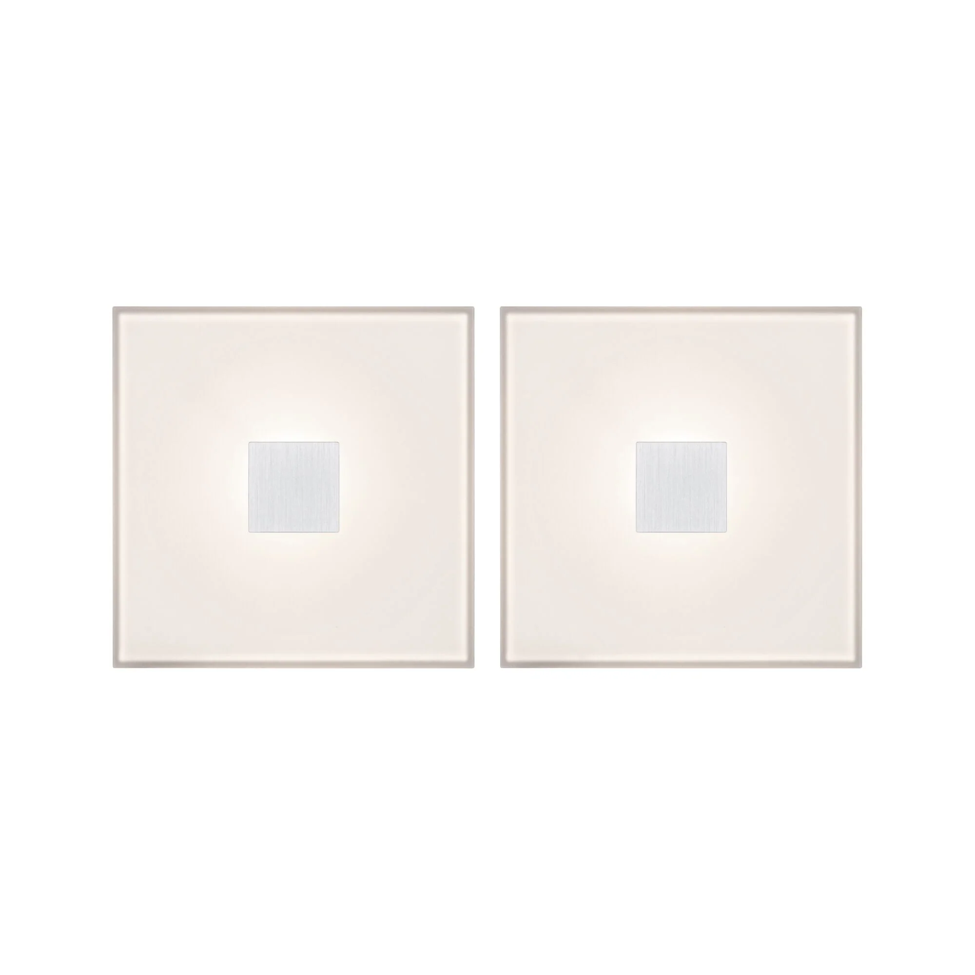 LumiTiles Square 2er-Set IP44 100x10mm 2x20lm 230/12V 2x0,8W 2700K Weiß Kunststoff/Aluminium - Image 2