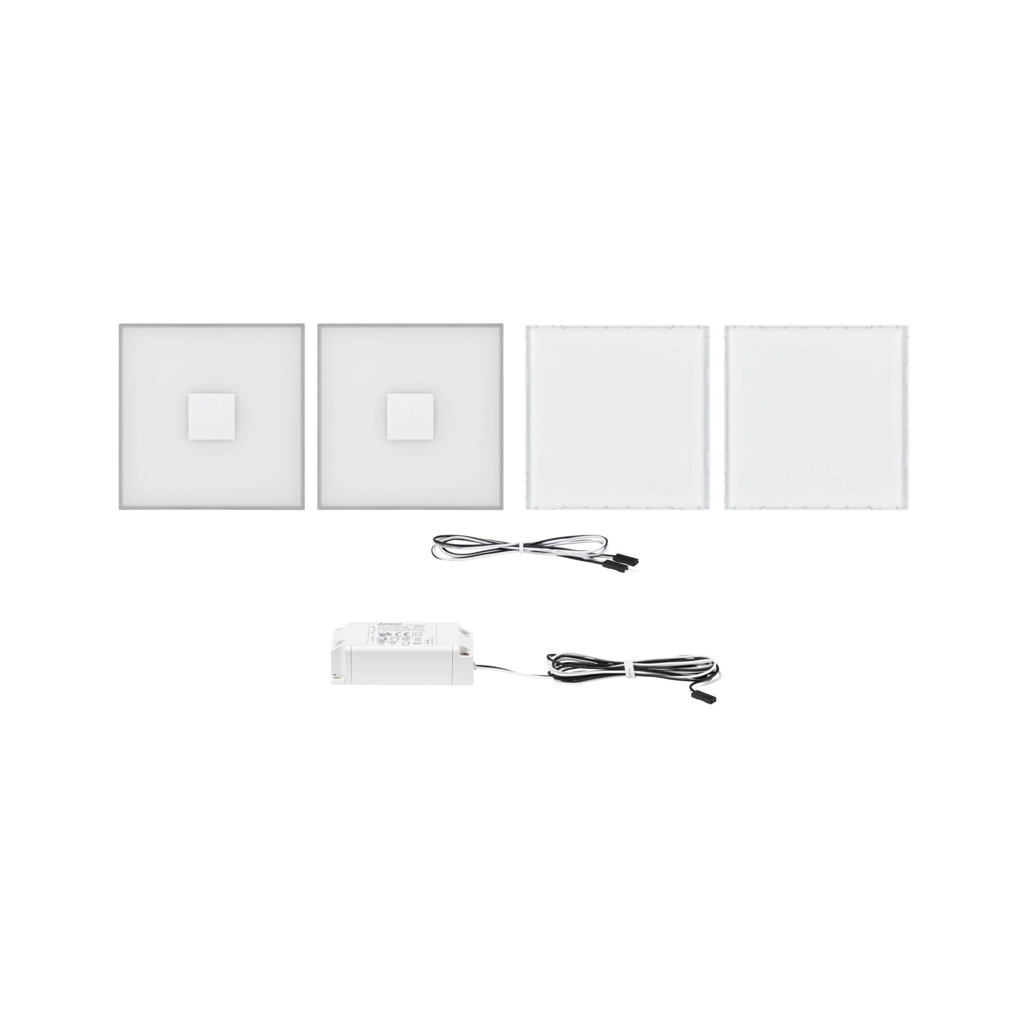 LumiTiles Square 2er-Set IP44 100x10mm 2x20lm 230/12V 2x0,8W 2700K Weiß Kunststoff/Aluminium - Image 7