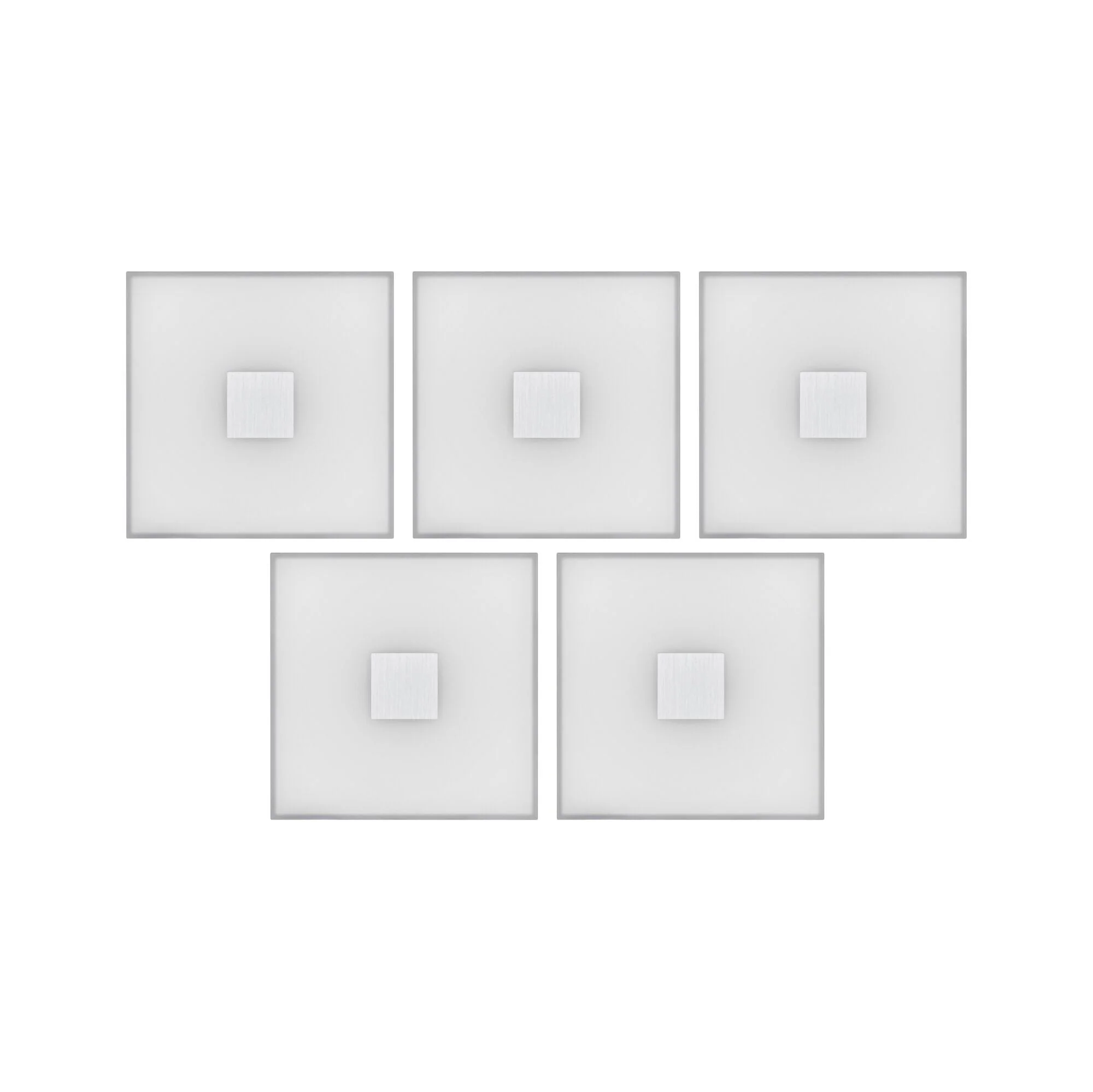 LumiTiles Square 5er-Set IP44 100x10mm 5x20lm 230/12V 5x0,8W 2700K Weiß Kunststoff/Aluminium - Image 4