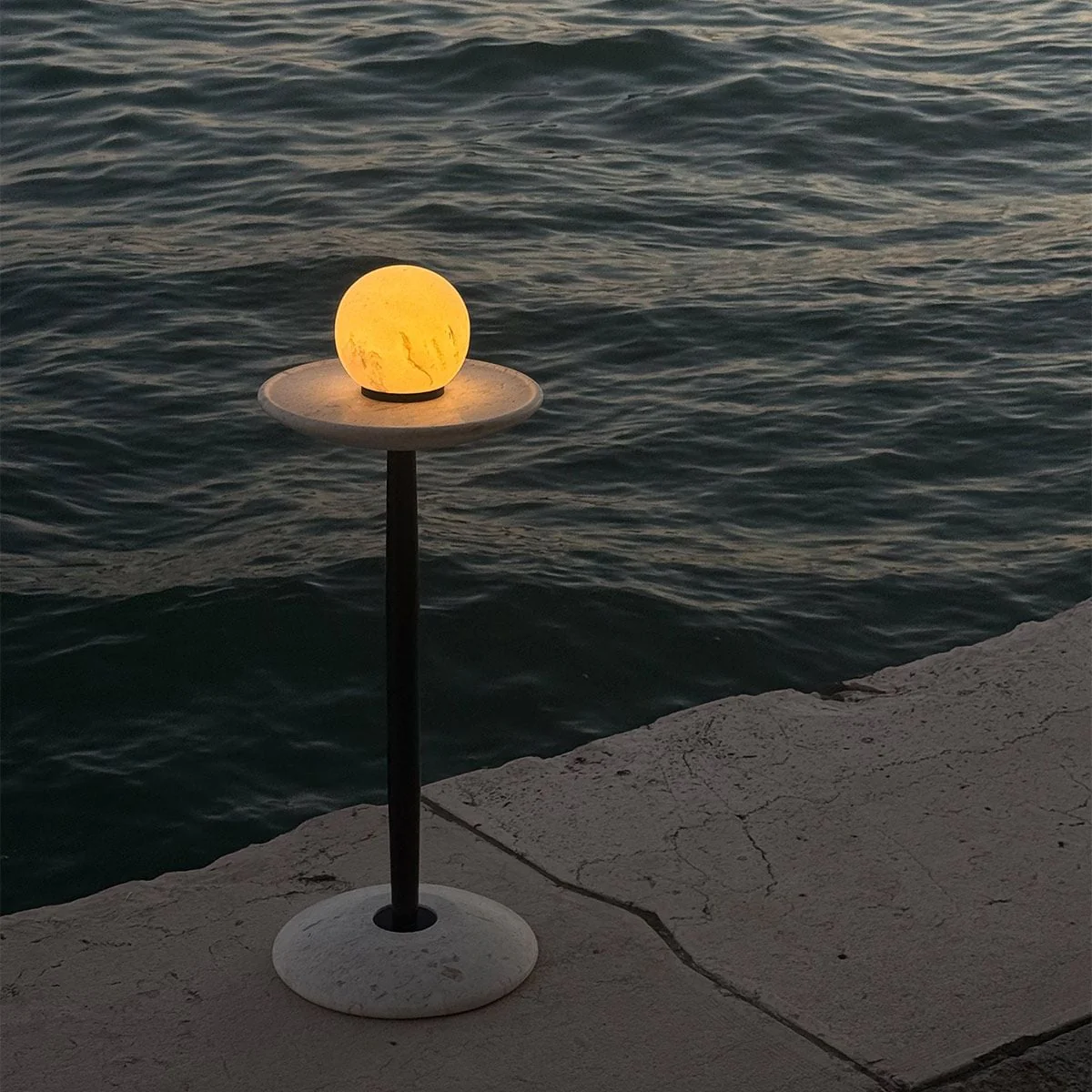 Luna LED Rechargeable Stone Table Lamp - Image 6