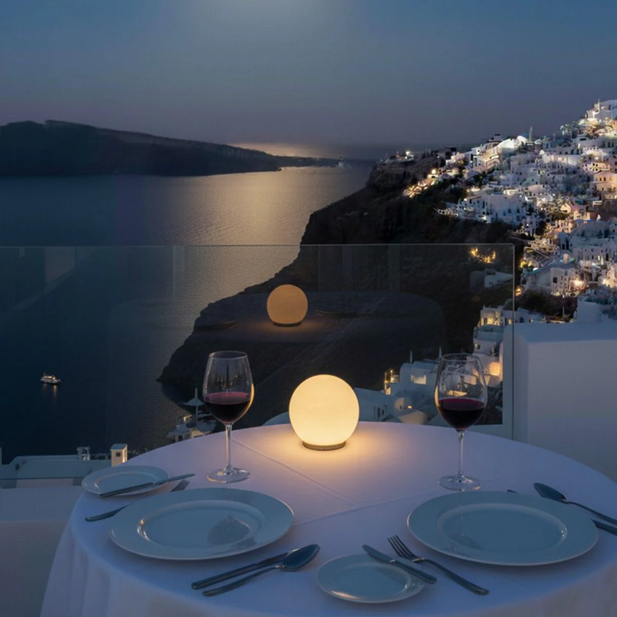 Luna LED Rechargeable Stone Table Lamp - Image 7