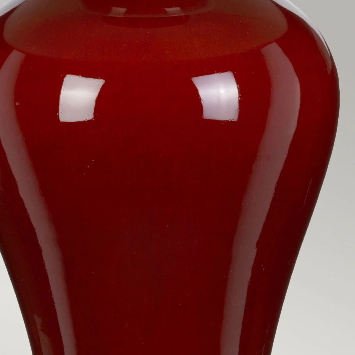 Majin 1-flammige Tischlampe mit hohem Empire-Schirm - Ochsenblut mit Creme mit burgunderfarbenem und goldenem Schirmrand - Image 3