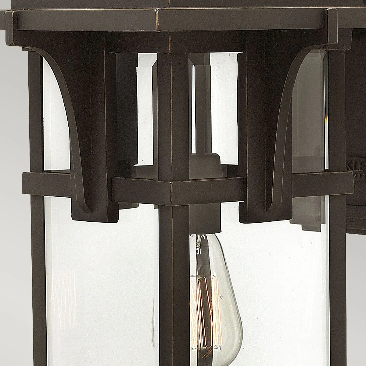 Manhattan 1-flammige große Wandlaterne - geölte Bronze - Image 3