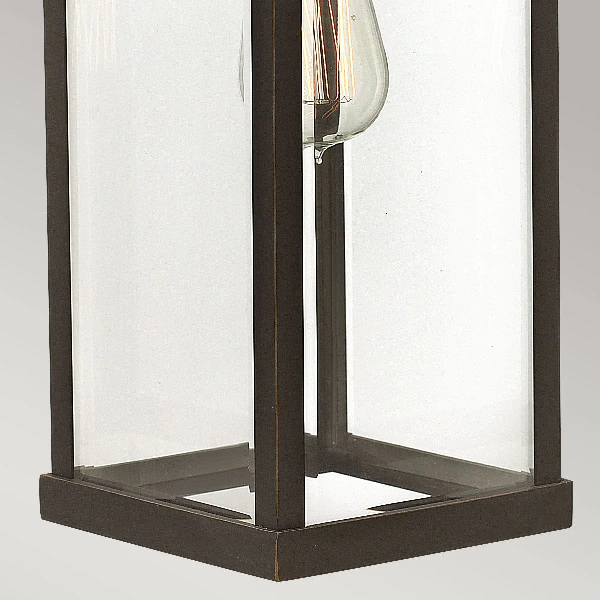 Manhattan 1-flammige große Wandlaterne - geölte Bronze - Image 4