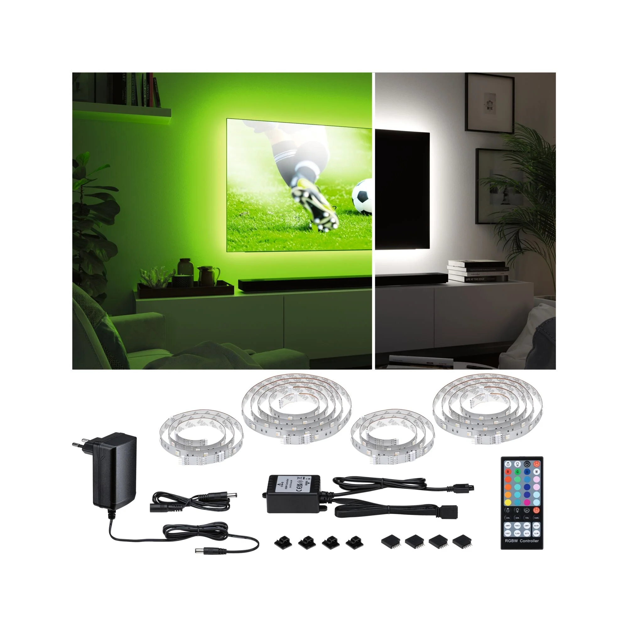MaxLED 250 TV Comfort  Basisset 65 Zoll 4,3m 22W 233lm/m 28 LEDs/m RGBW+ 24VA