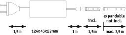 MaxLED 500 Tageslichtweiß Basisset 1,5m beschichtet IP44 9W 440lm/m 72 LEDs/m 6500K 20VA - Image 3