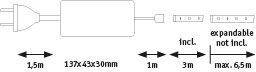 MaxLED 500 Tageslichtweiß Basisset 3m beschichtet IP44 18W 440lm/m 6500K 36VA - Image 3