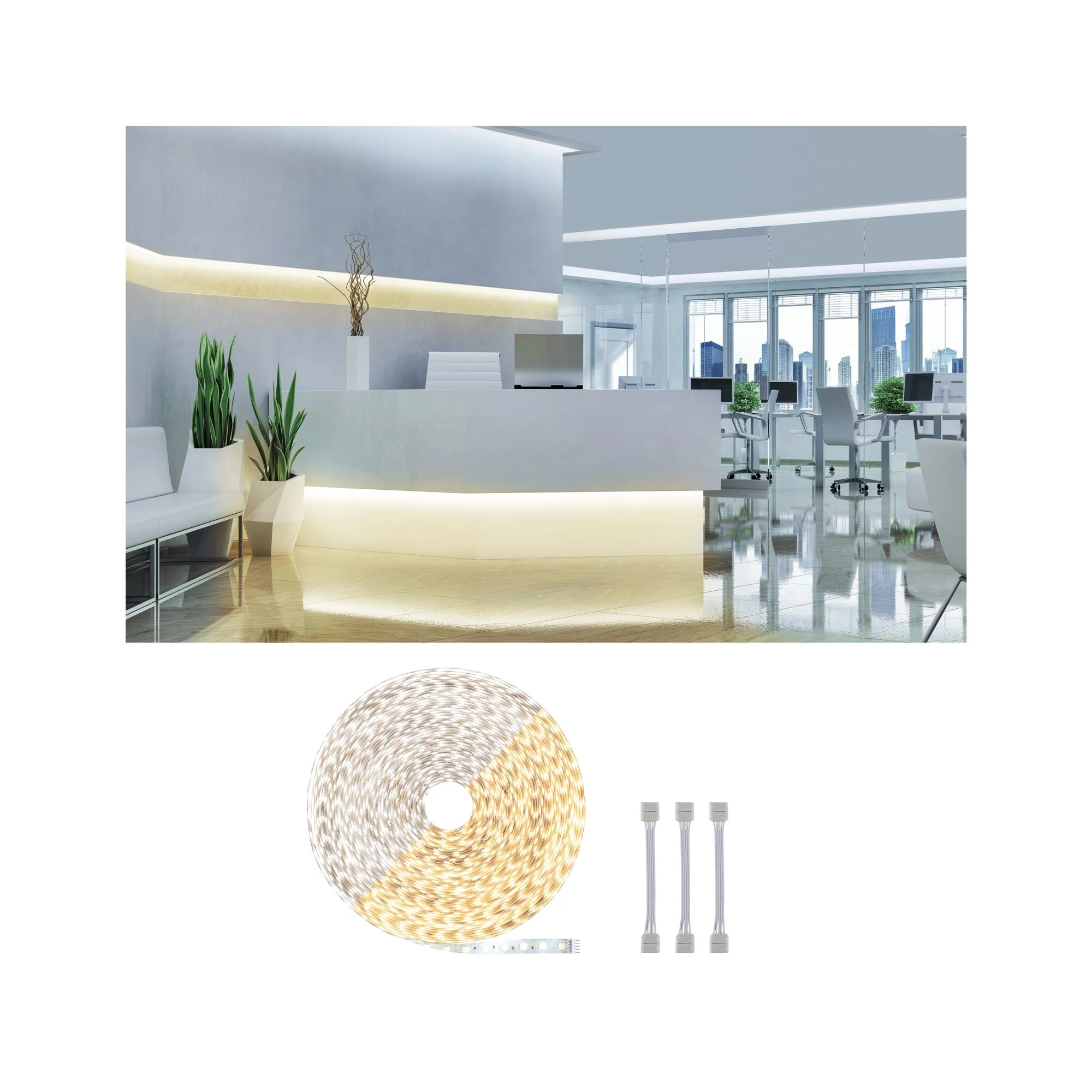 MaxLED 500 Tunable White Einzelstripe inkl. Adapterkabel 20m 72W 550lm/m 60 LEDs/m Tunable White