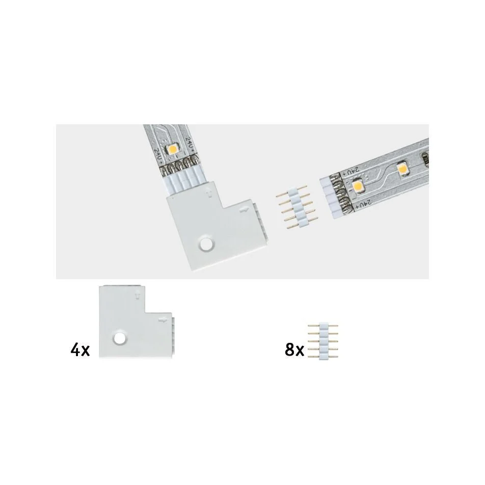MaxLED Eck-Stück 25x25mm max. 144W Weiß